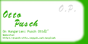 otto pusch business card